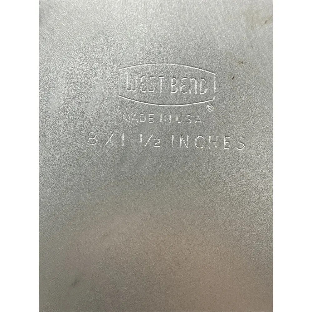 Vintage West Bend Aluminum Round Cake Pan Mid Century Modern New With Label NOS